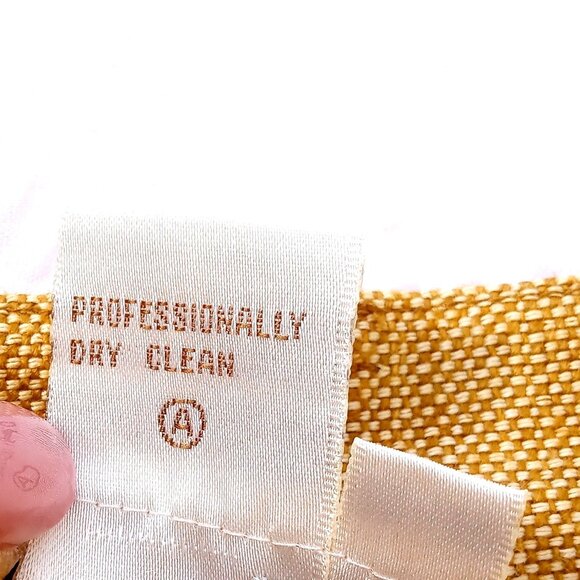 Doncaster Women's 12 Pants Linen Blend Gold High-Waisted Straight Leg Trousers - Picture 7 of 11